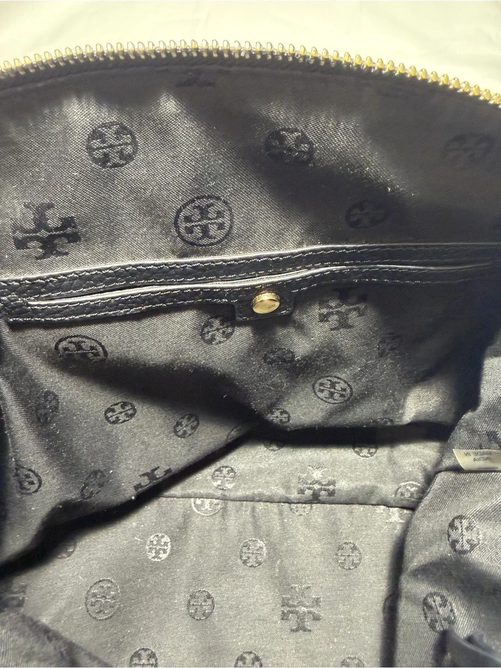 Tory Burch Black Leather Mcgraw Dome Tote